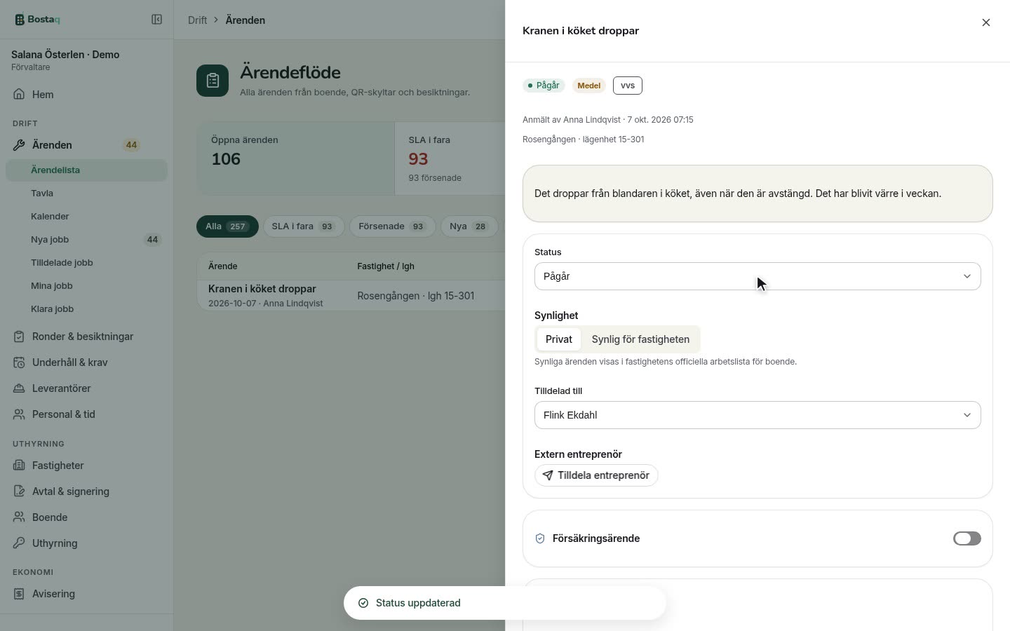 From fault report to done, without a single email